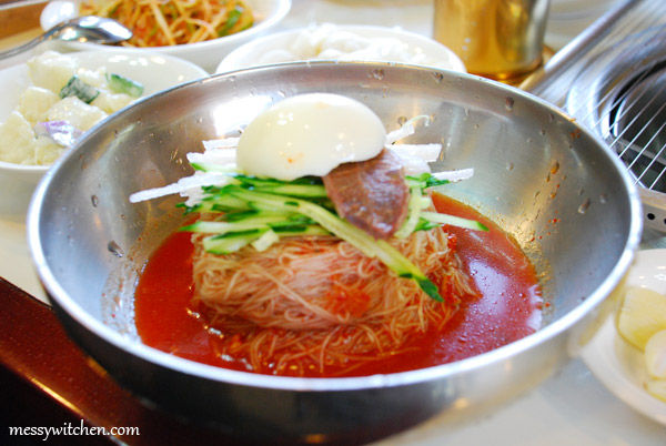 Bibim Naengmyeon - Korean Spicy Cold Noodles @ Tam Gung Charcoal Ribs Restaurant, Jeju-do, South Korea